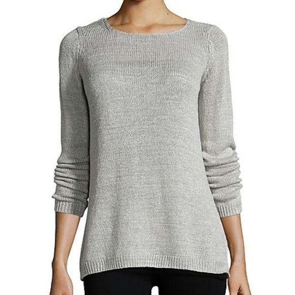 Vince Sweaters - Vince │ Gray Linen High-Low Sweater